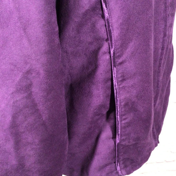 Travel Smith Suede Like Full Zip Purple Jacket - Size 12P - Picture 3 of 11